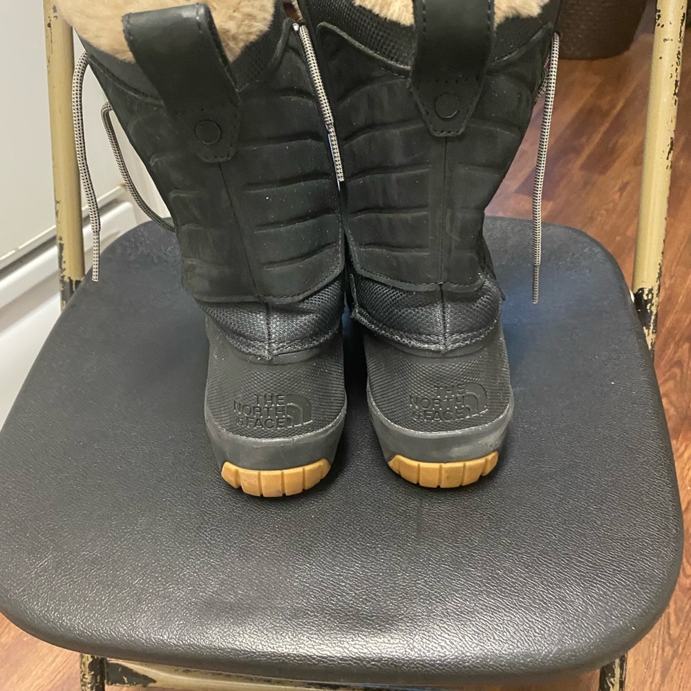 The North Face Black and Tan Winter Boots Once worn